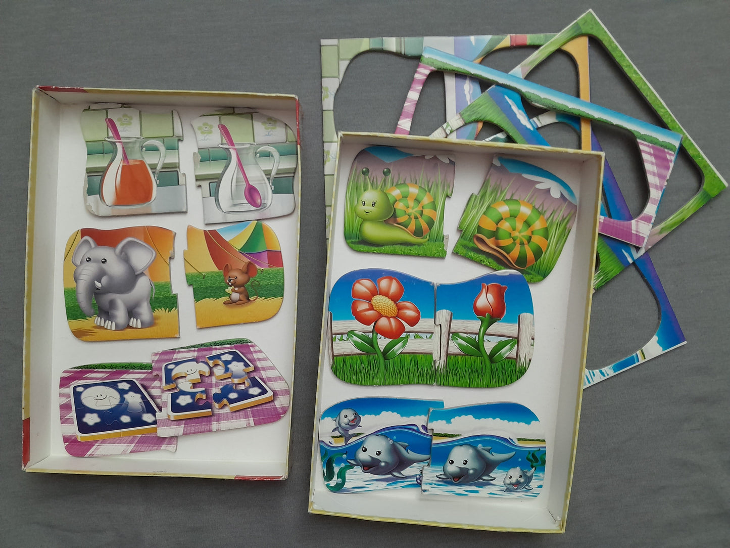Lot 2 Puzzle-uri educative pentru copii - Set complet, ideal pentru dezvoltare