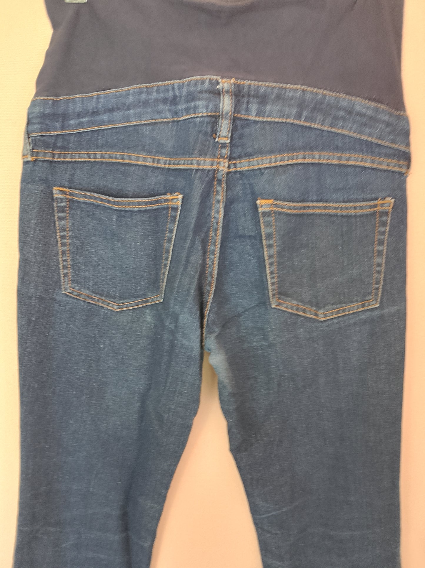 Jeans de maternitate, albaștri, mărimea 38 - Confort și stil pentru viitoarele mămici!