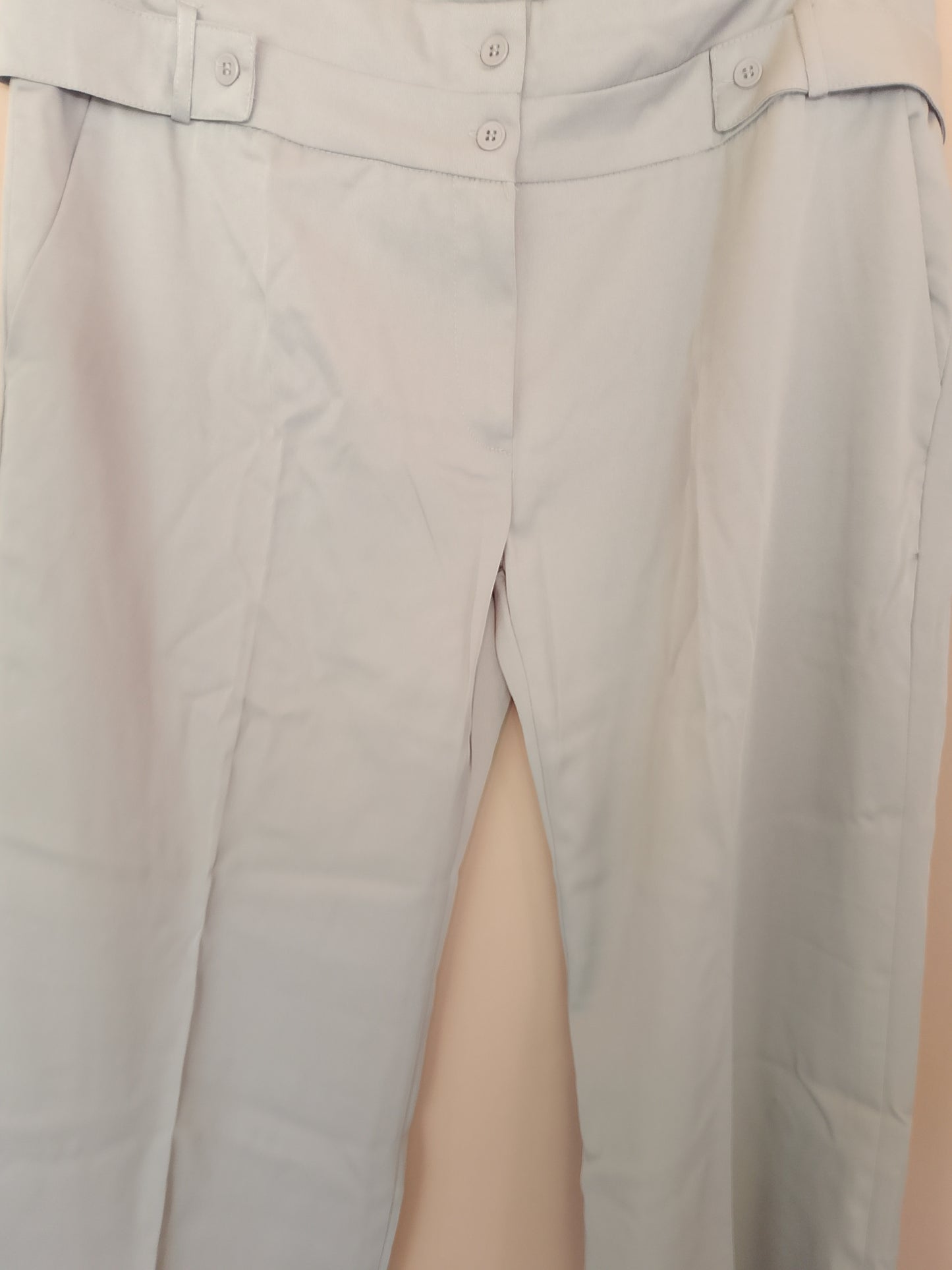 Pantaloni de damă, gri/bej, mărimea 54/56 - Design modern cu talie înaltă!