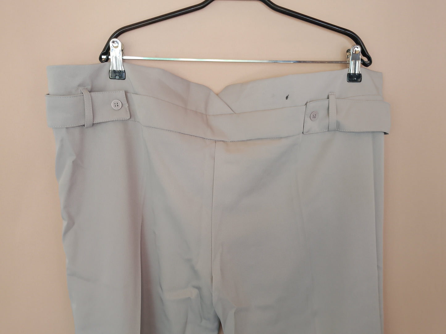 Pantaloni de damă, gri/bej, mărimea 54/56 - Design modern cu talie înaltă!
