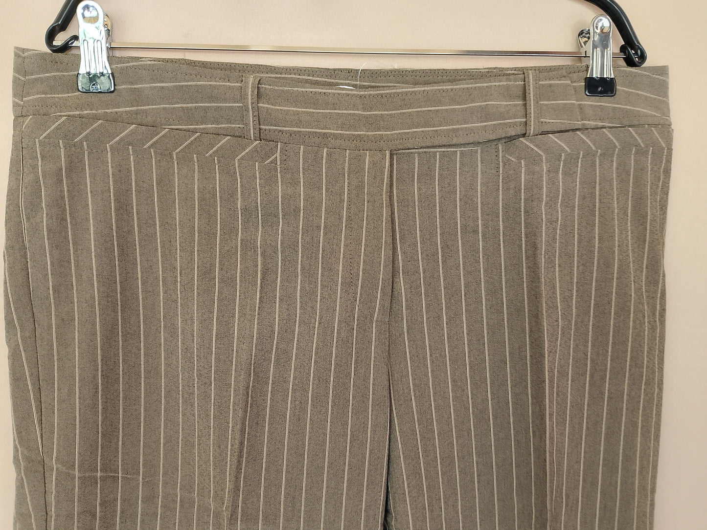 Pantaloni eleganți de damă Savannah, cu dungi, bej/maro, mărimea 42 - Noi, cu etichetă!