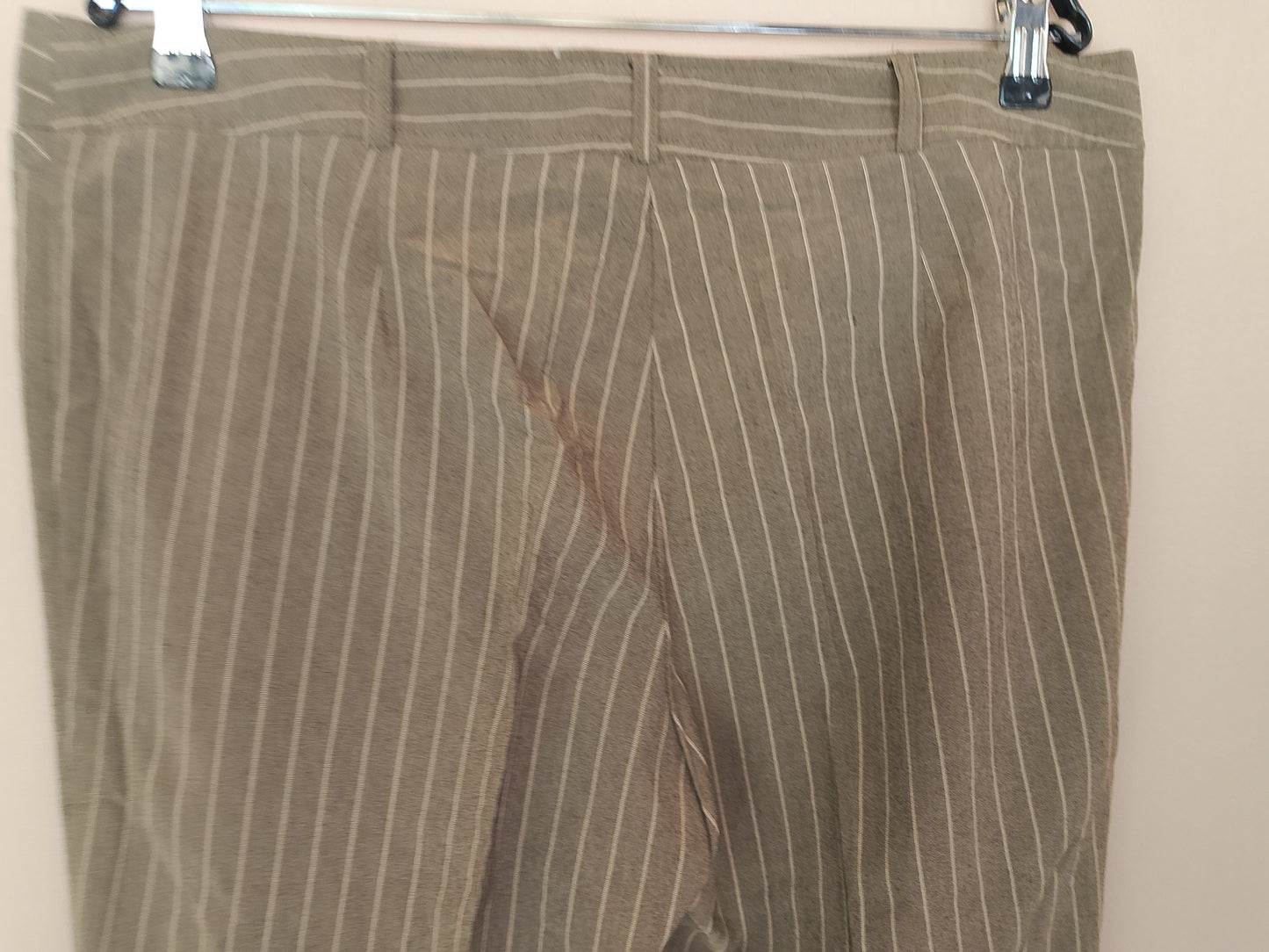 Pantaloni eleganți de damă Savannah, cu dungi, bej/maro, mărimea 42 - Noi, cu etichetă!