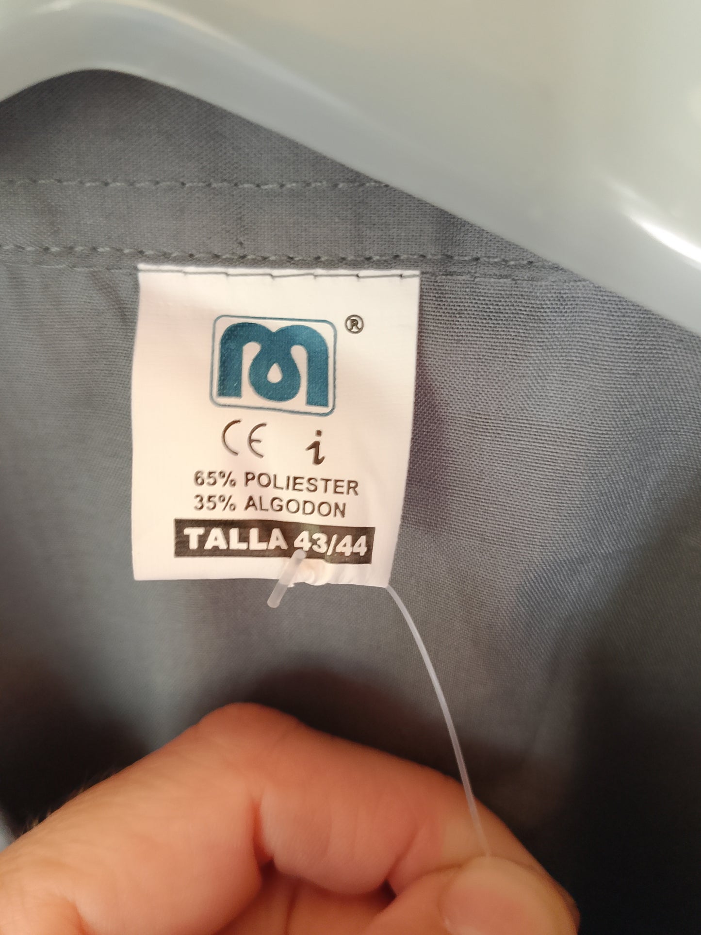 Cămașă/Bluză de lucru, gri-oliv, mărimea 43/44 - Nouă, cu etichetă!