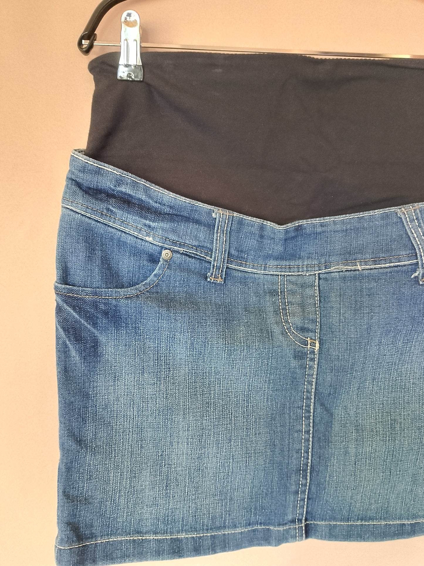 Fustă de Blugi de Sarcină Calinkain, Mărimea 38 - Stil Clasic și Confort pentru Zilele Călduroase!