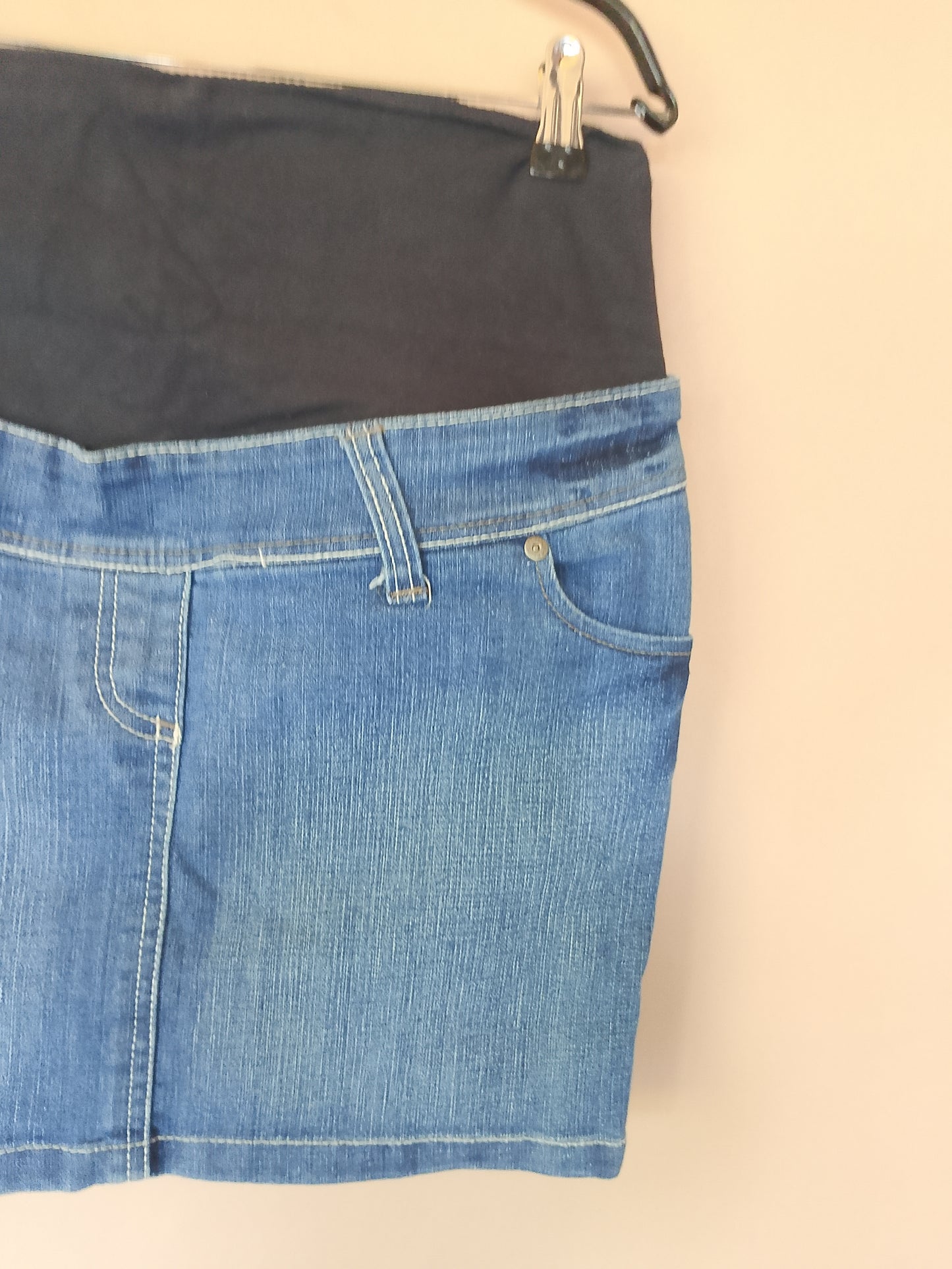 Fustă de Blugi de Sarcină Calinkain, Mărimea 38 - Stil Clasic și Confort pentru Zilele Călduroase!