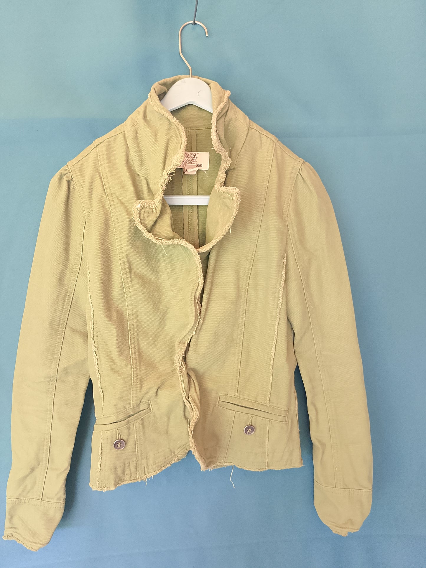 Jachetă/Sacou 'MNG' (Mango), Stil Vintage/Boho, Mărimea M, Culoare Verde Măsliniu - O piesă de efect!