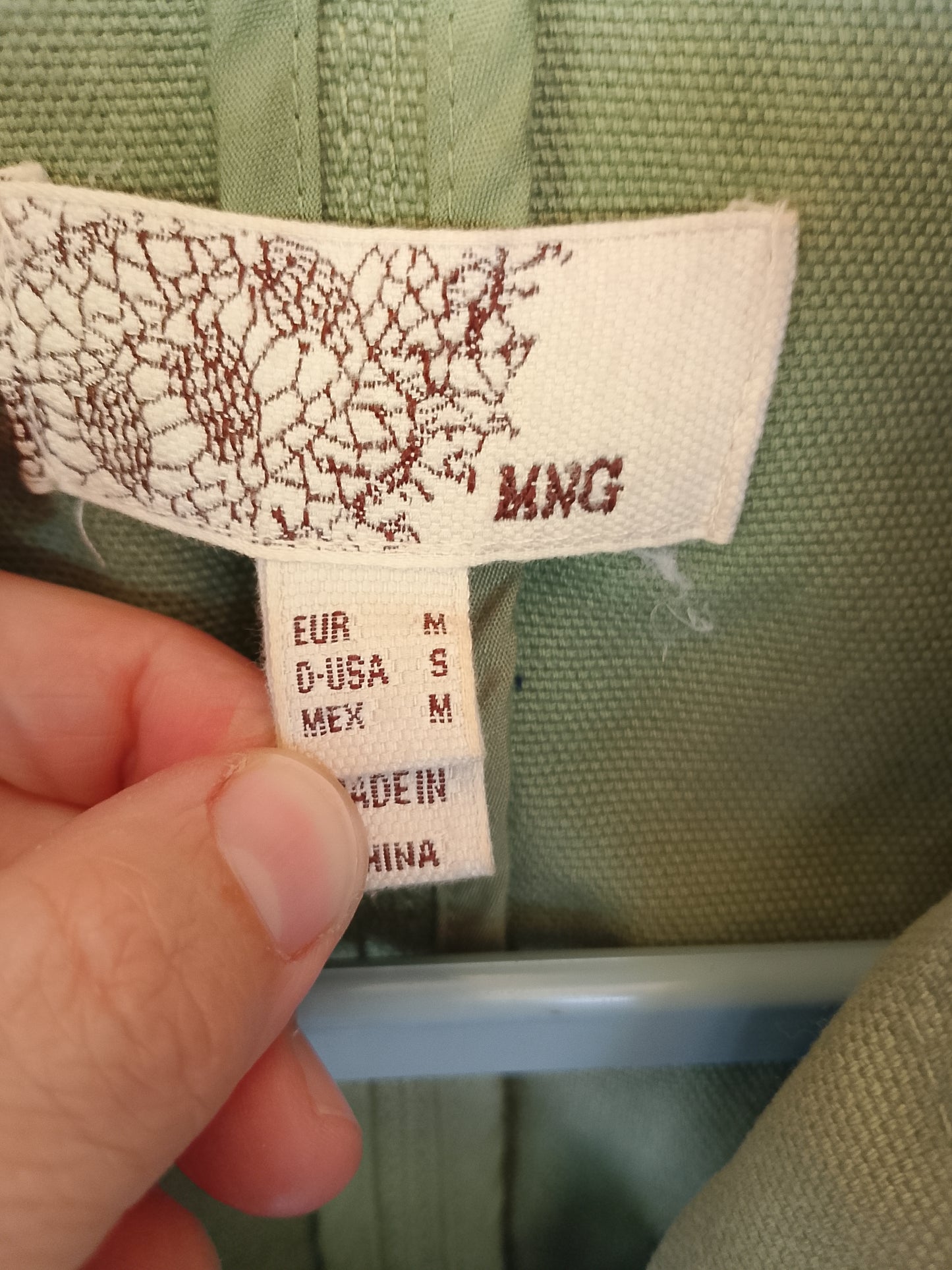 Jachetă/Sacou 'MNG' (Mango), Stil Vintage/Boho, Mărimea M, Culoare Verde Măsliniu - O piesă de efect!