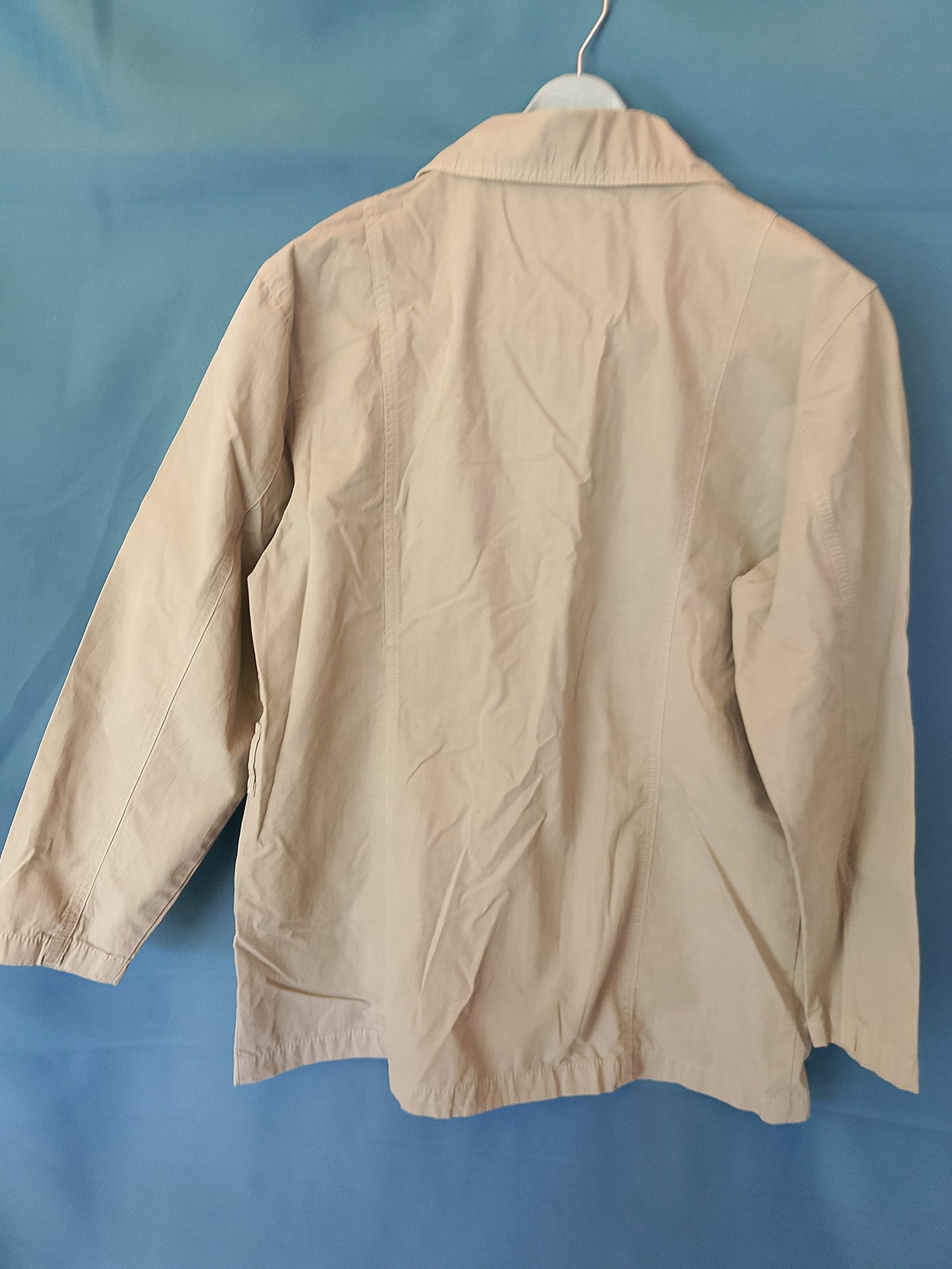 Jachetă Cargo de damă, Culoare Bej, Mărimea P, Buzunare frontale - Stil Casual Clasic!