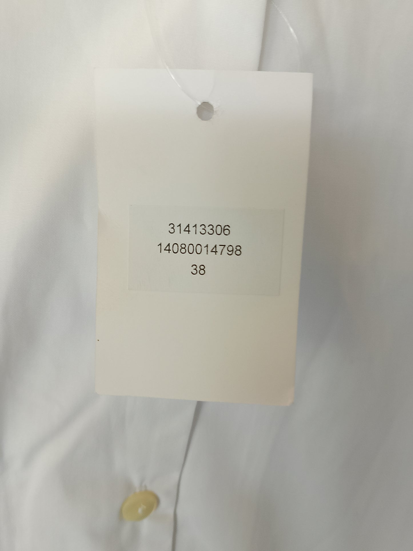 Cămașă Albă de Bărbați/Unisex cu Guler Chinezesc, Mânecă Scurtă - Elegantă și Modernă! Marime 38