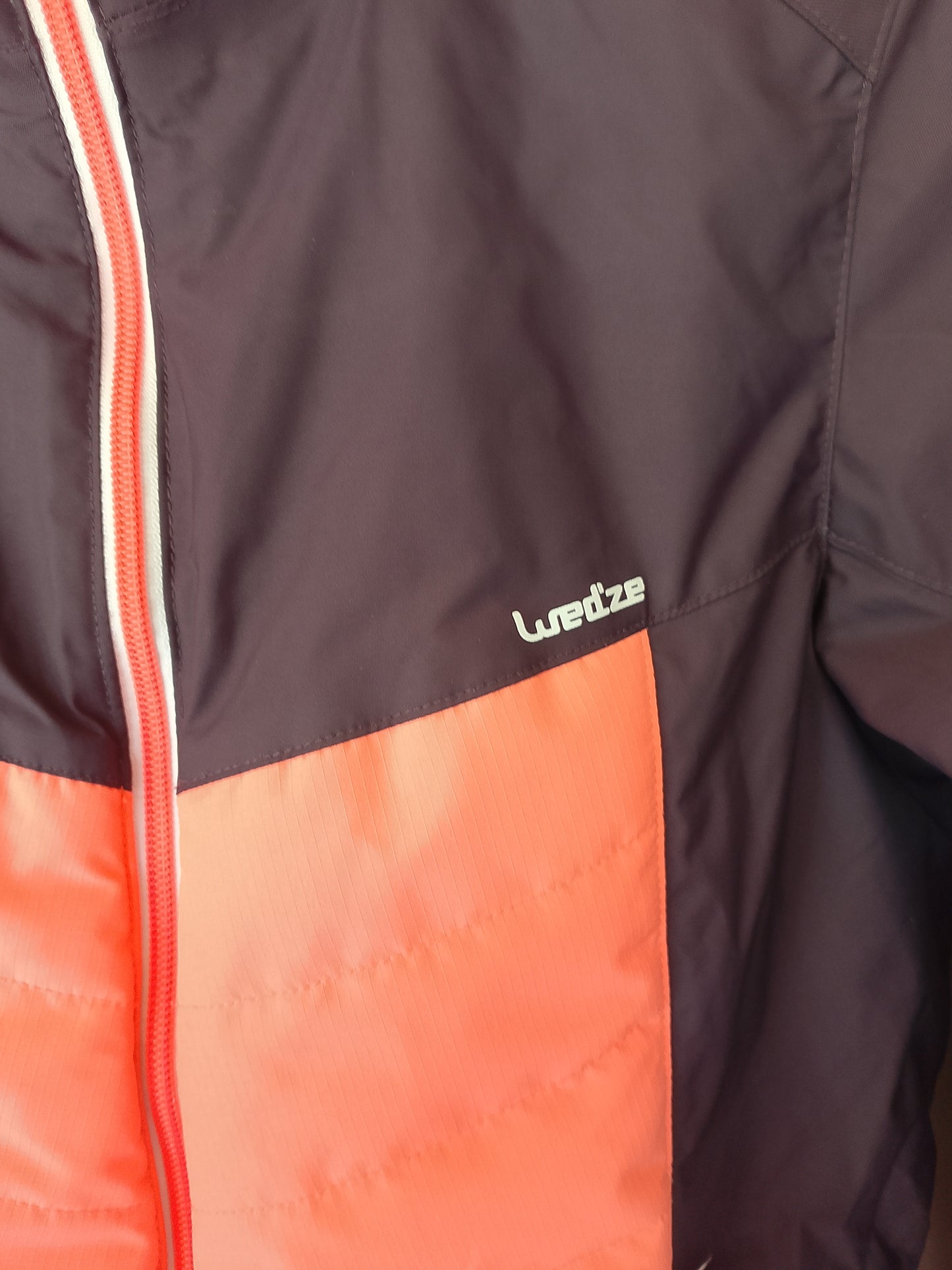 Costum de schi/snowboard Wed'ze, pentru copii, mov cu detalii portocalii, ideal pentru pârtie