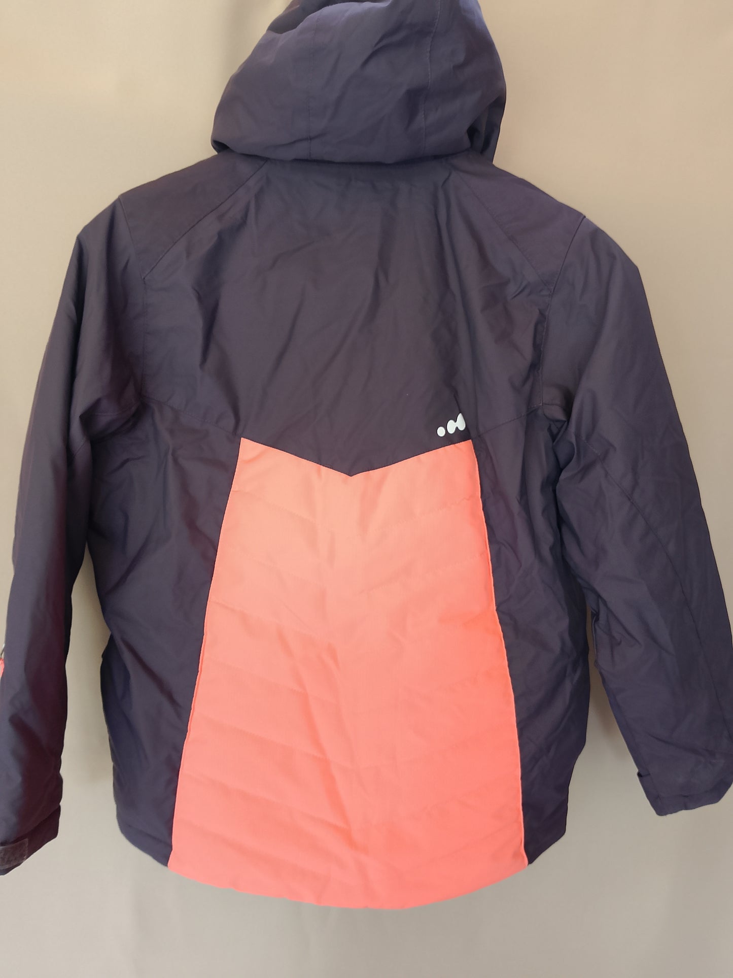 Costum de schi/snowboard Wed'ze, pentru copii, mov cu detalii portocalii, ideal pentru pârtie
