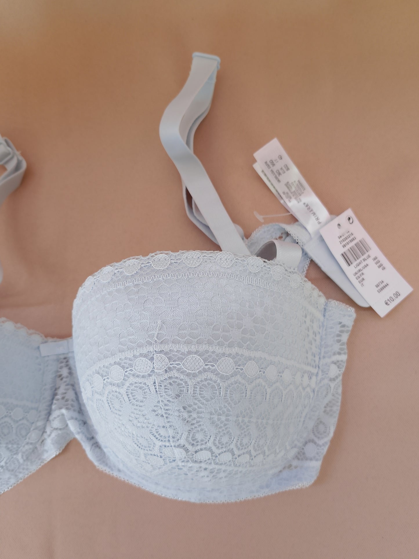 Delicatețe Cromatică: Sutien Primark cu Dantelă Fină, Nuanță Light Blue – Confort și Stil! 80D