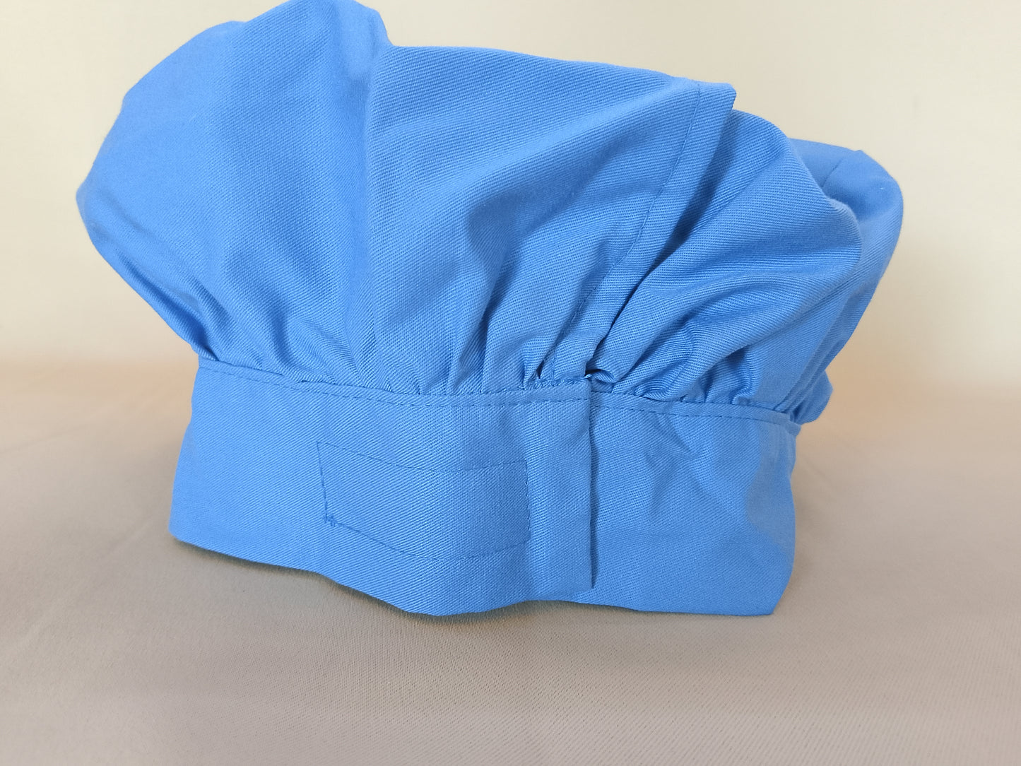 Bonetă/turban de bucătar, de culoare albastru deschis