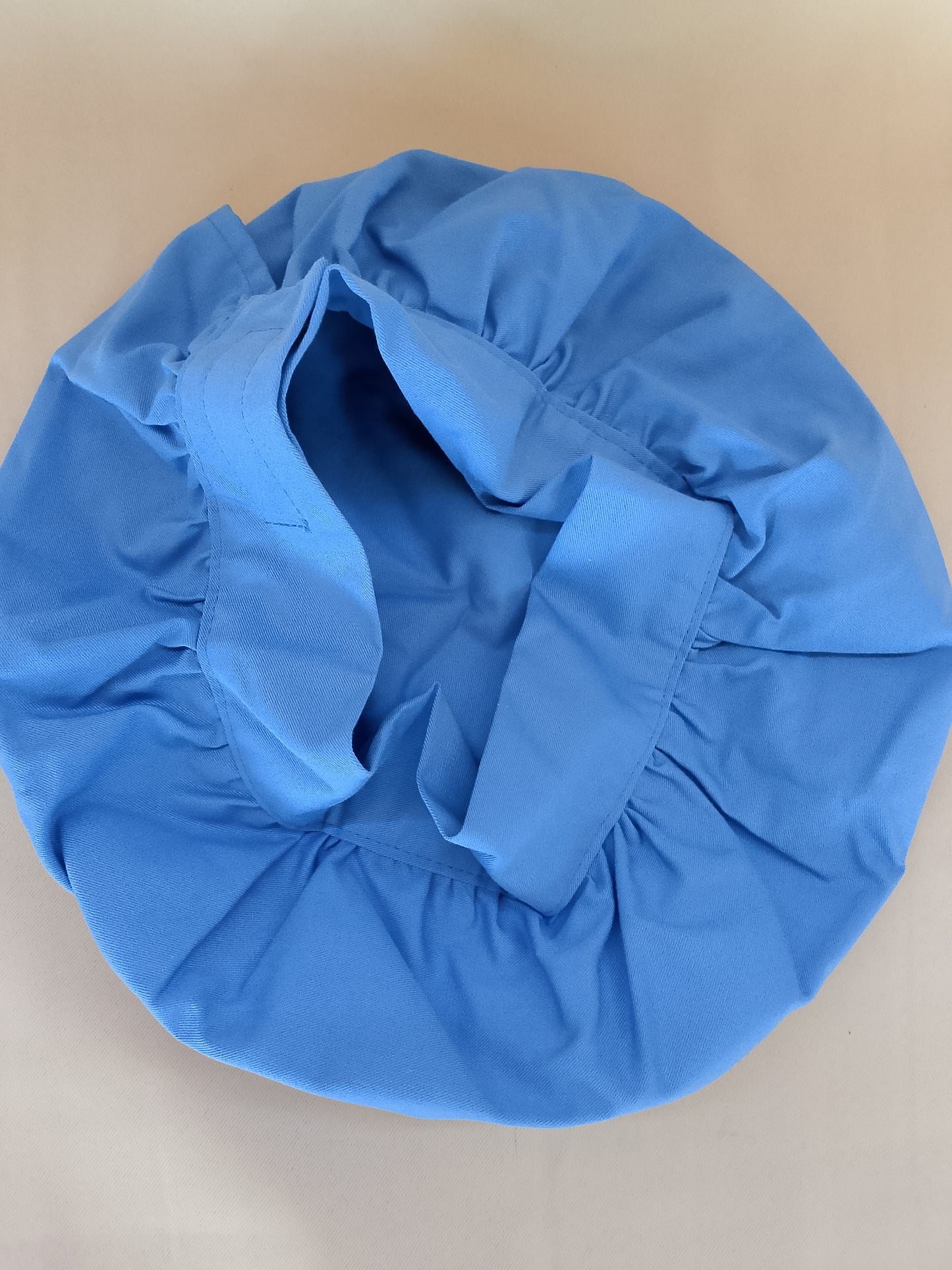 Bonetă/turban de bucătar, de culoare albastru deschis