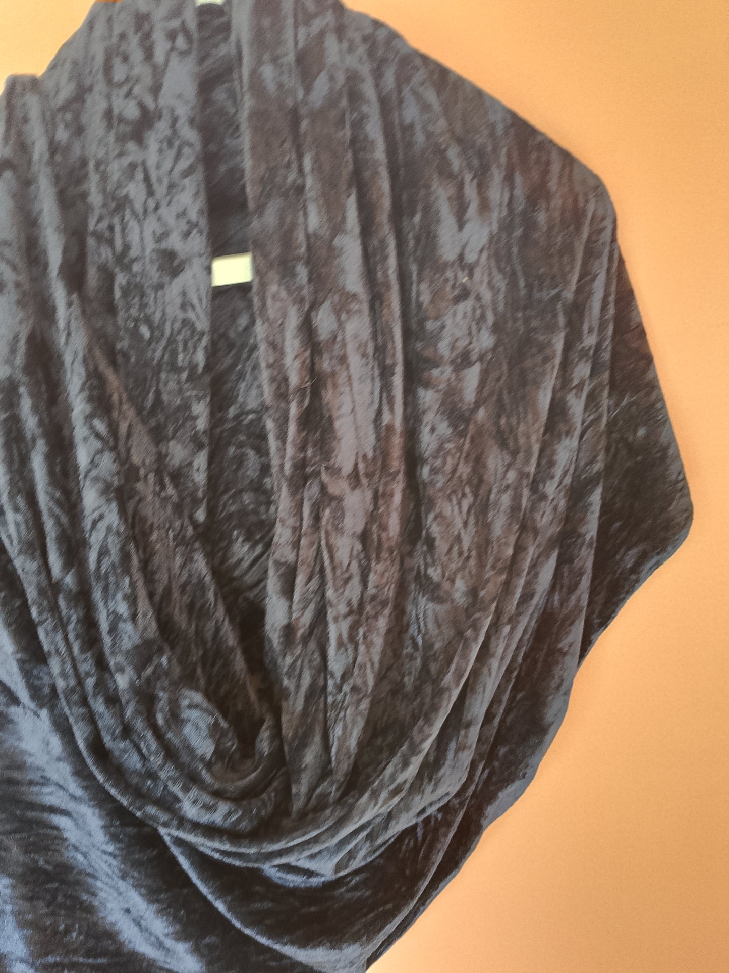 Șal/Eșarfă elegantă de catifea, cu franjuri, 200x60 cm