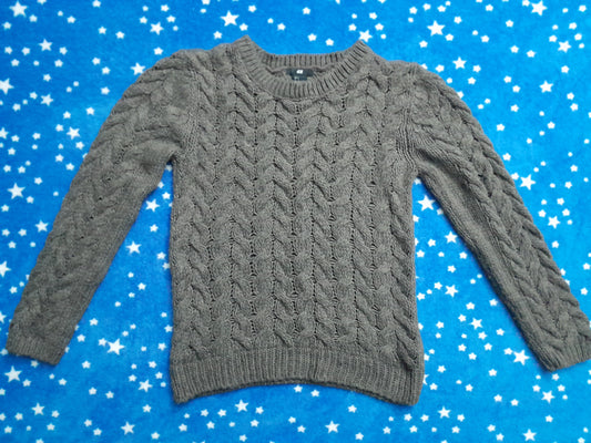Pulover damă tricotat gros – model împletit clasic, călduros și elegant. Marca H&M. Marime S.