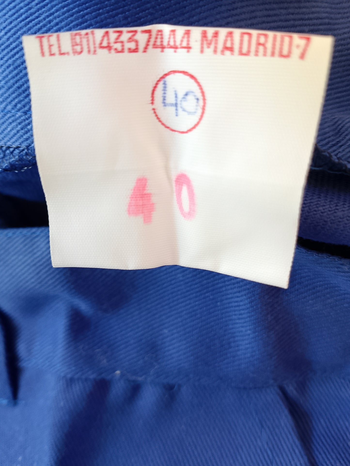 Pantaloni de Lucru, Mărimea 40 - Albastru Clasic, Fabricat în Spania!