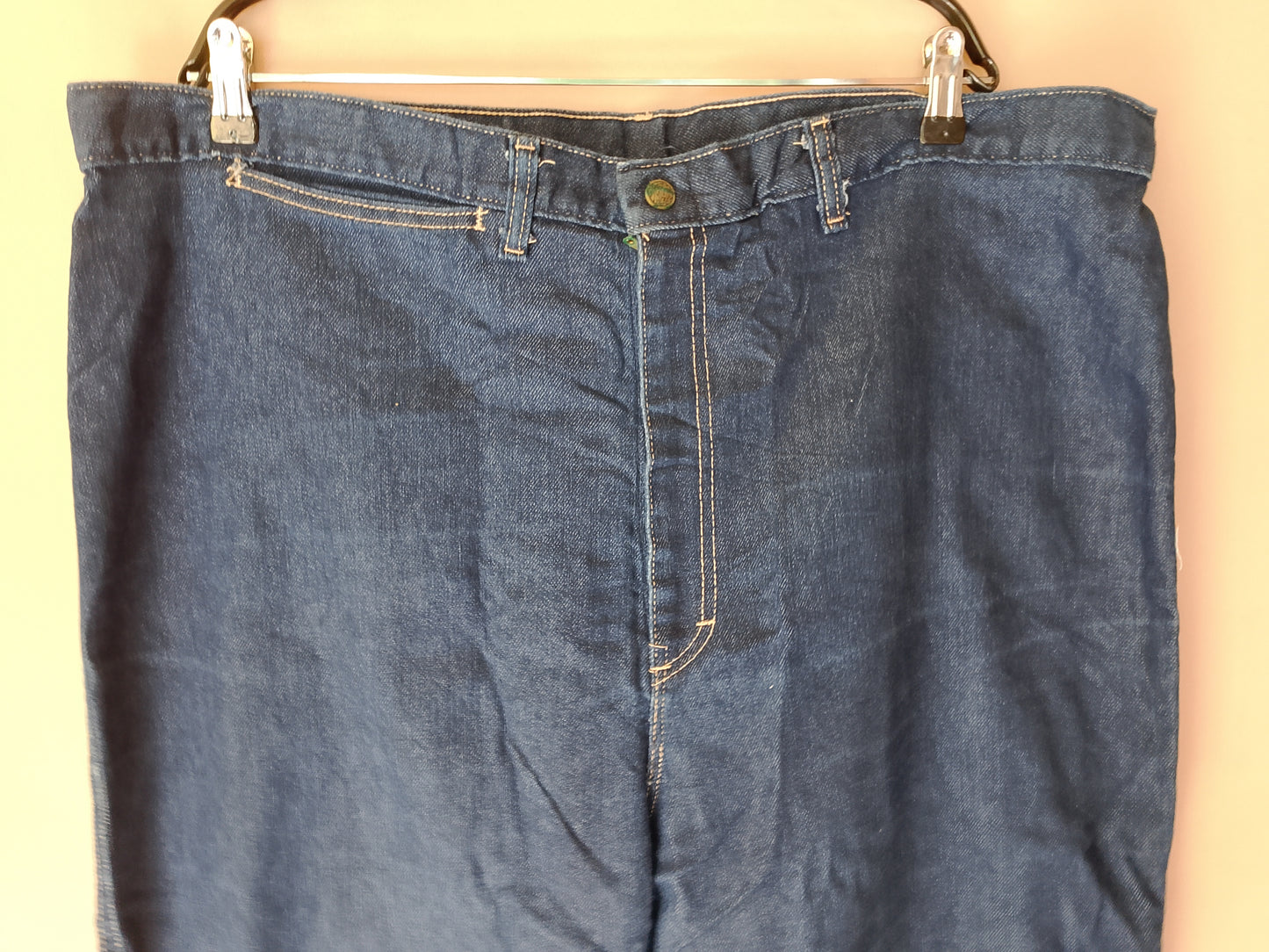Blugi clasici din denim albastru – mărimea 38, fabricați în SUA