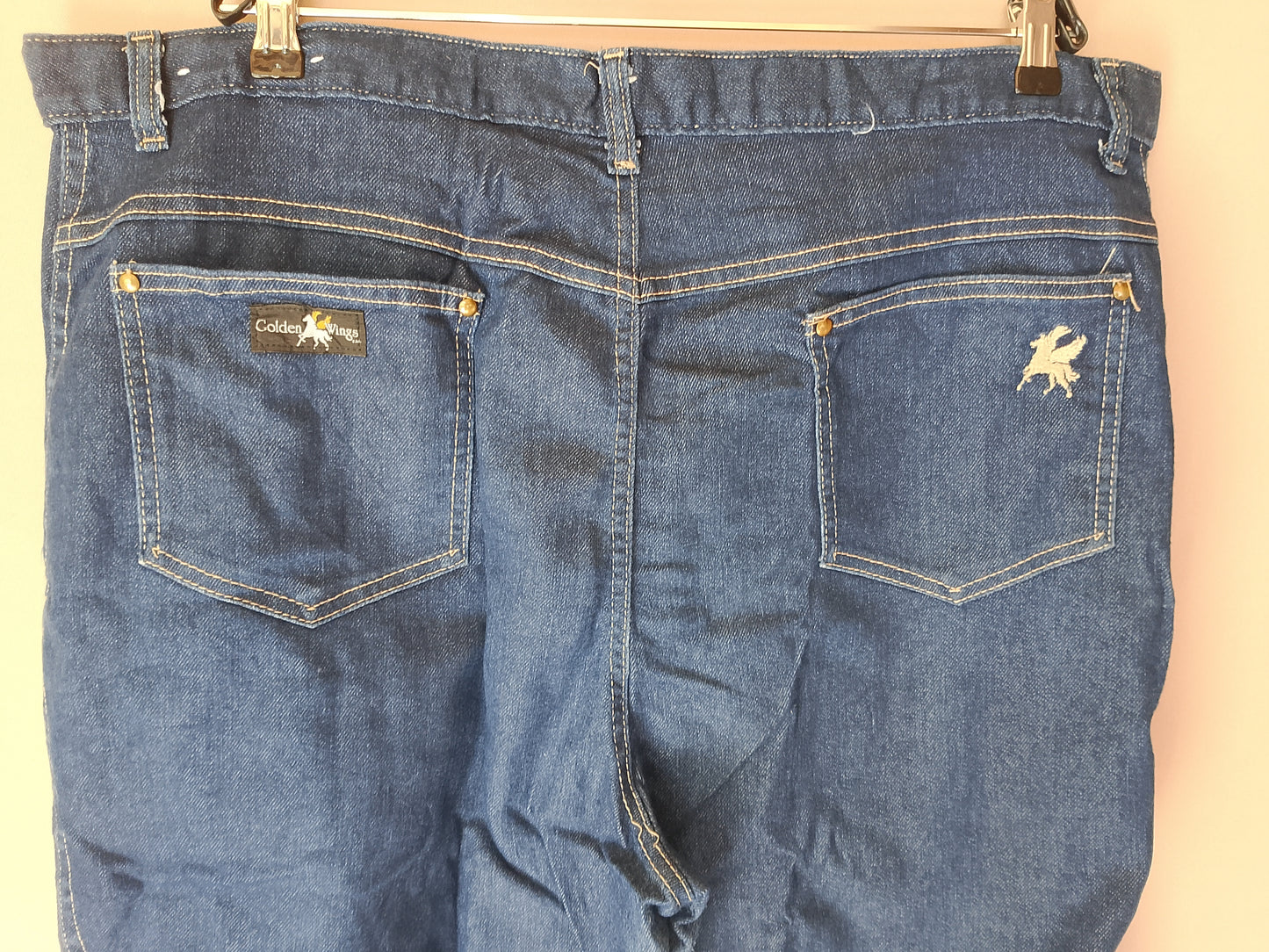 Blugi clasici din denim albastru – mărimea 38, fabricați în SUA