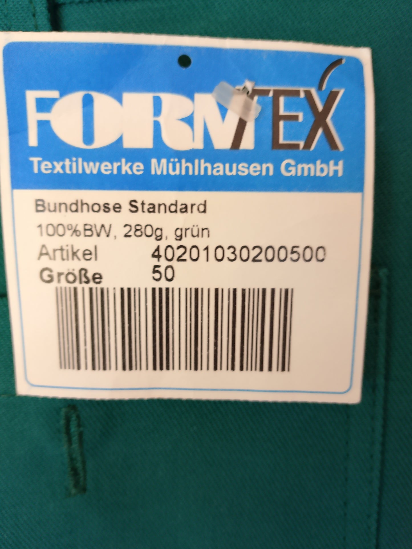 Pantaloni de lucru Formtex, 100% bumbac, Mărimea 50 - Confort și calitate germană, acum în garderoba ta de lucru!