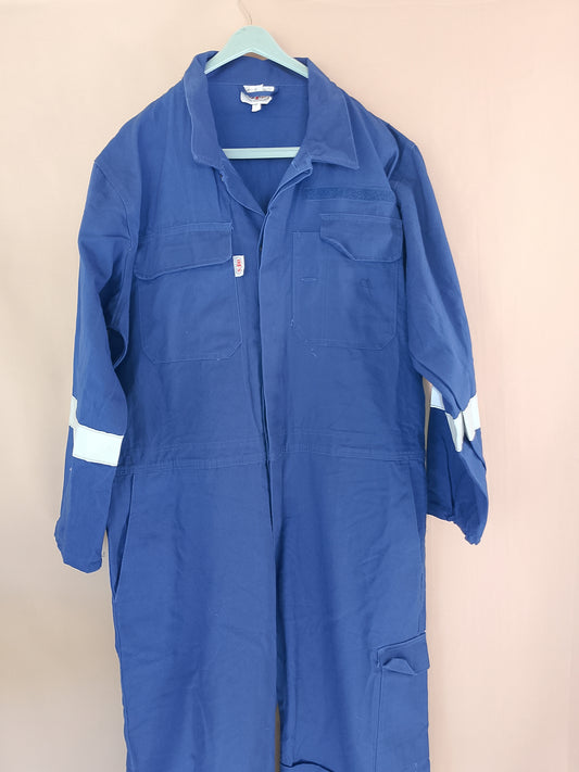 Salopetă de lucru integrală, bleumarin - Protecție completă și vizibilitate sporită! Marime 56