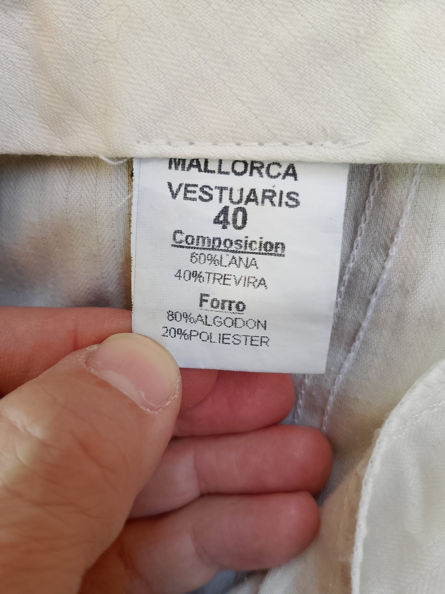 Pantaloni formali "Mallorca Vestuaris" - Eleganță și stil clasic. Marime 40.