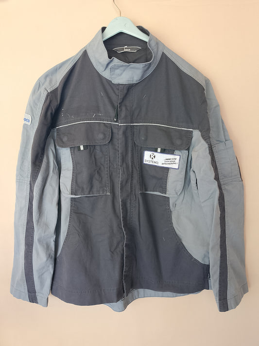 Jachetă de lucru bicolora, gri-negru, model modern - Confort și durabilitate pentru munca ta! Marime 50