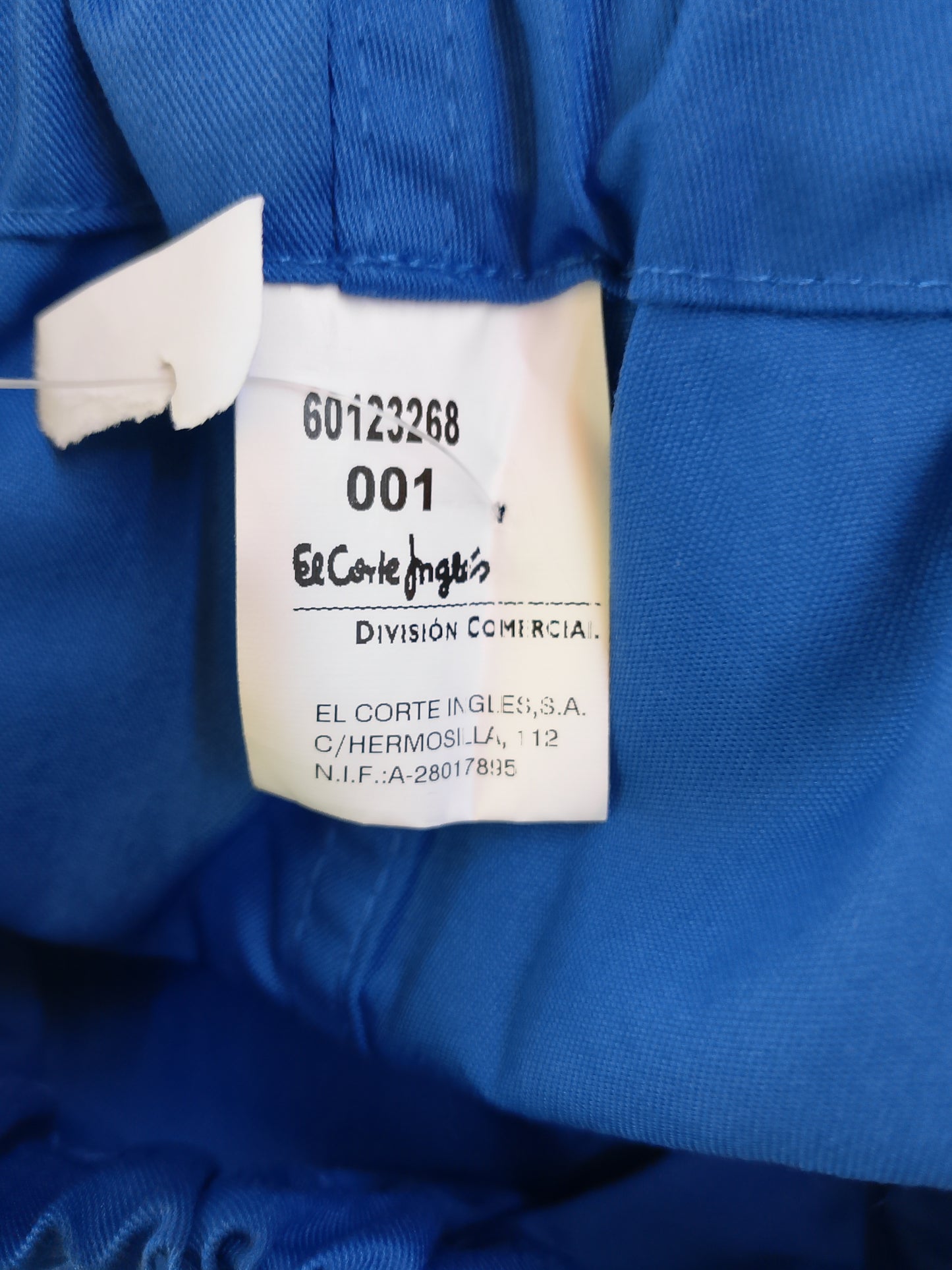 Pantaloni de lucru El Corte Inglés, albastru intens - Confort și rezistență pentru profesioniști!