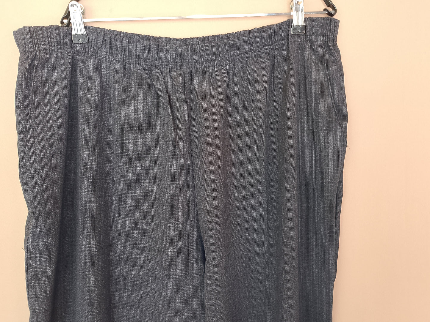 Pantaloni de damă casual, cu textură plisată, talie elastică - Confort și stil pentru fiecare zi!