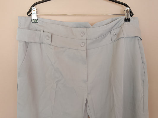Pantaloni de damă, gri/bej, mărimea 54/56 - Design modern cu talie înaltă!