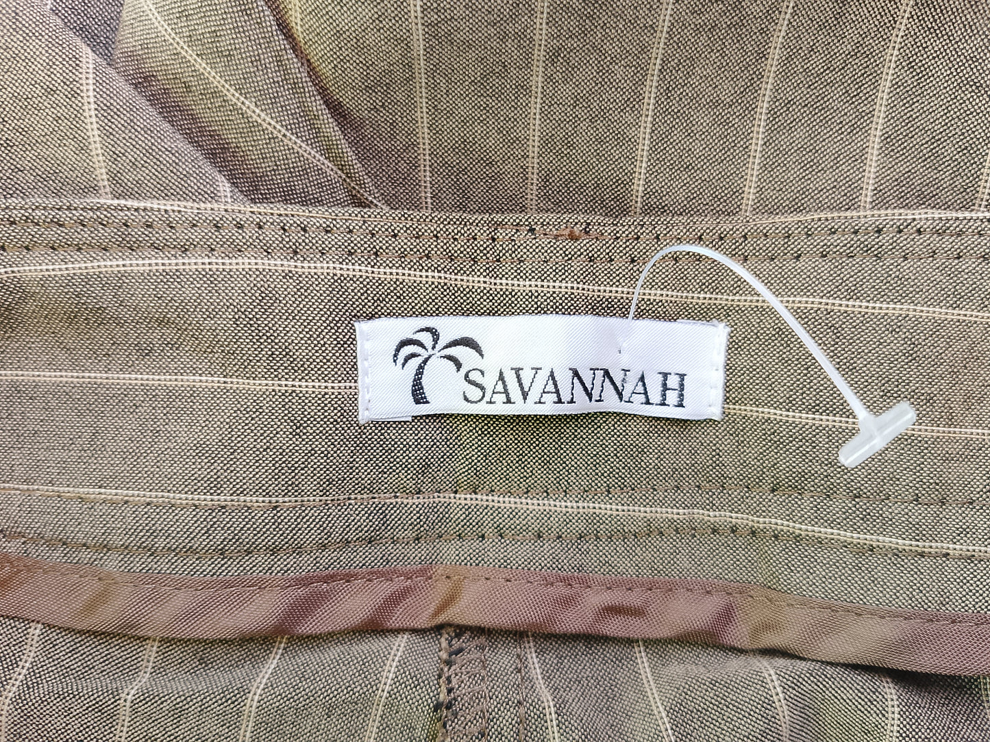 Pantaloni eleganți de damă Savannah, cu dungi, bej/maro, mărimea 42 - Noi, cu etichetă!
