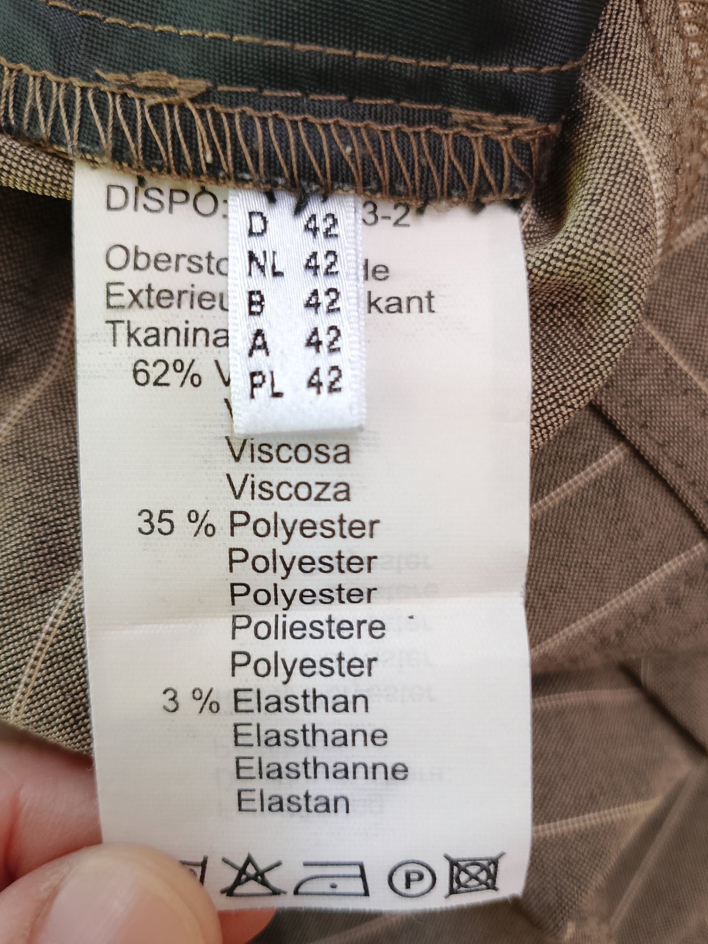 Pantaloni eleganți de damă Savannah, cu dungi, bej/maro, mărimea 42 - Noi, cu etichetă!