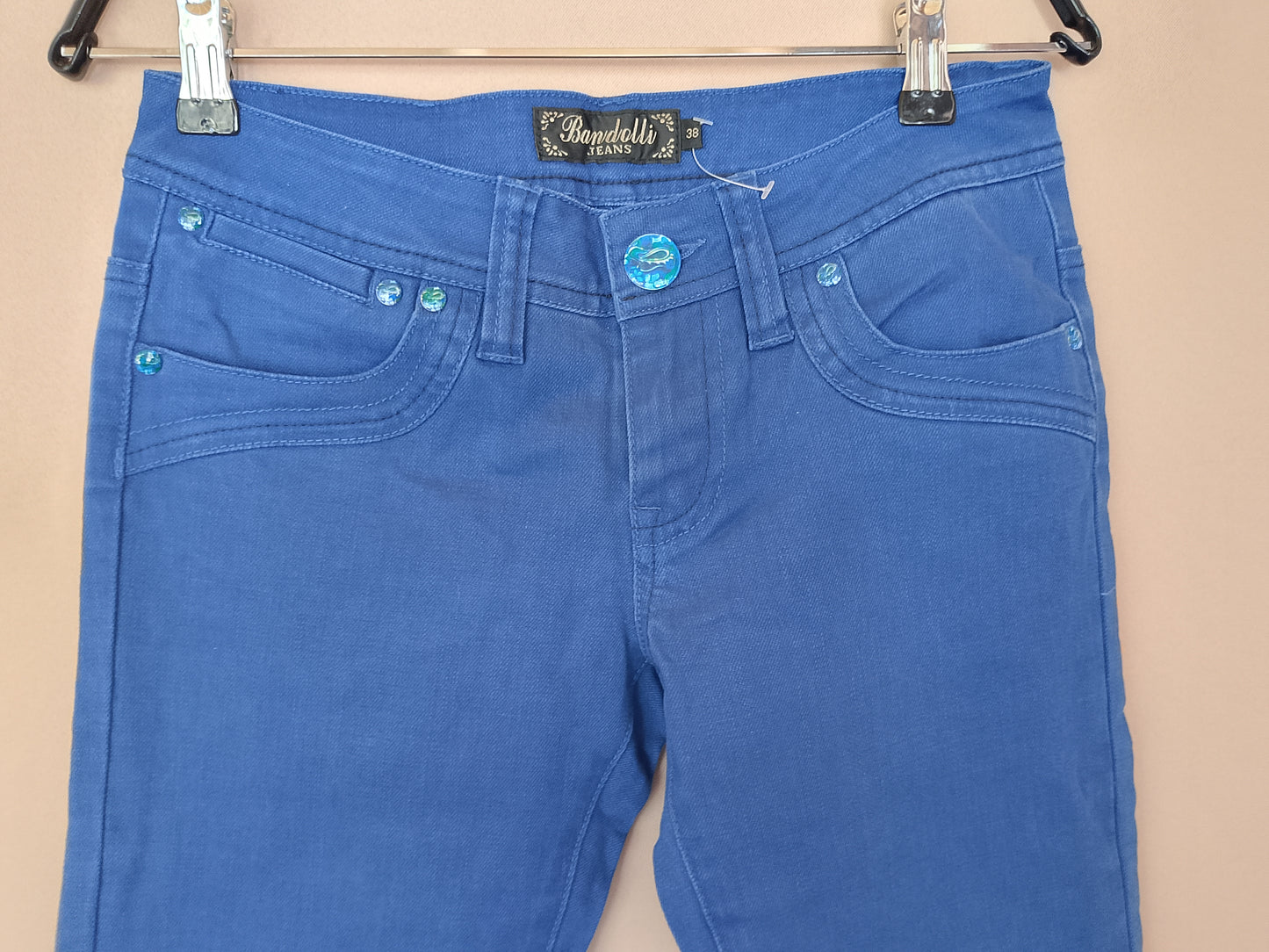 Pantaloni de damă, denim, albastru închis - Model clasic și versatil. Marime 38