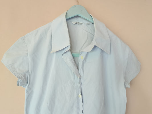 Cămașă Zara cu Mânecă Scurtă - Eleganță Casual pentru Zilele de Vară! Marime M