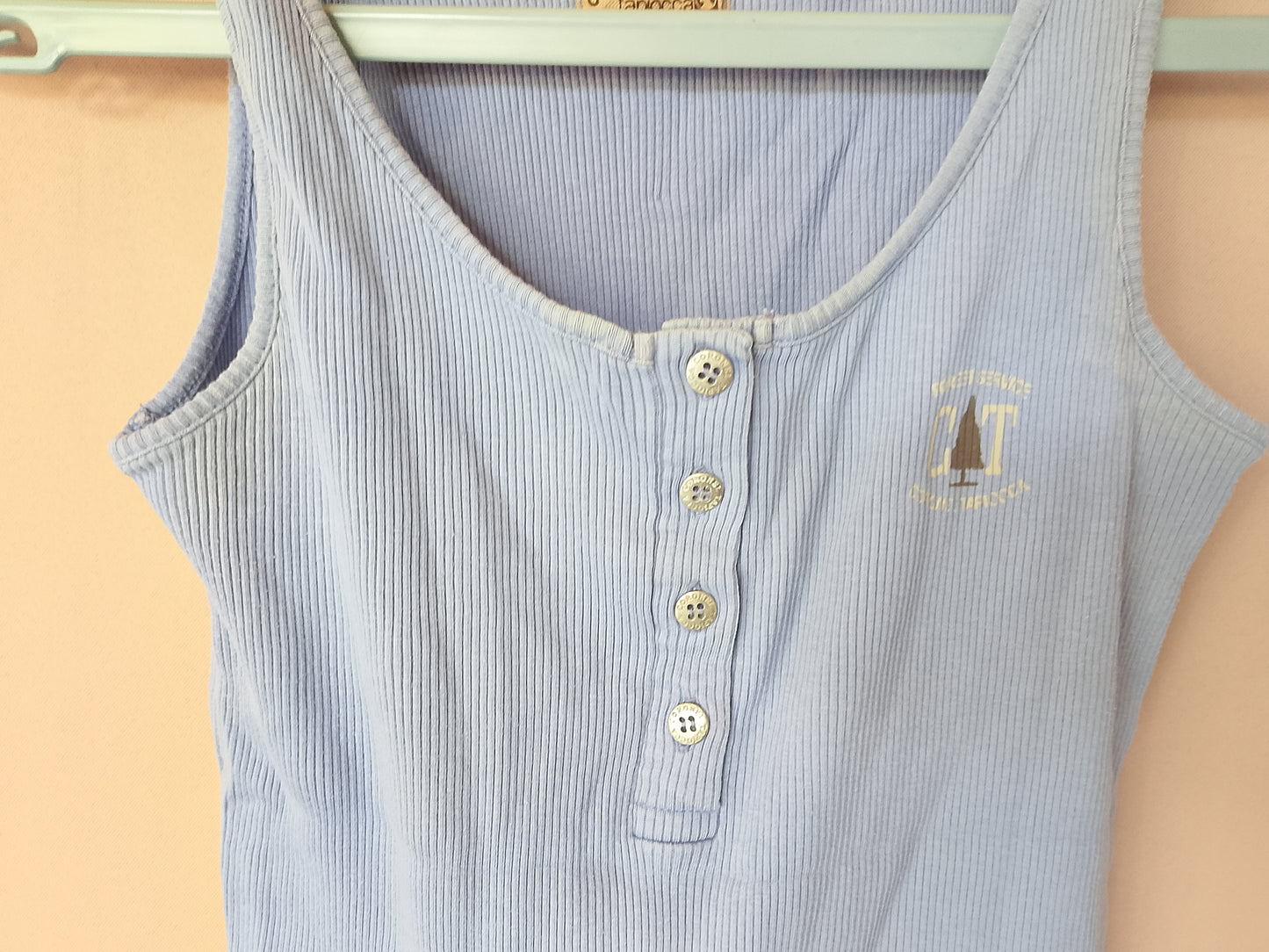 Top/Maiou cu Nervuri Bleu - O Îmbrățișare de Confort pentru Vară!