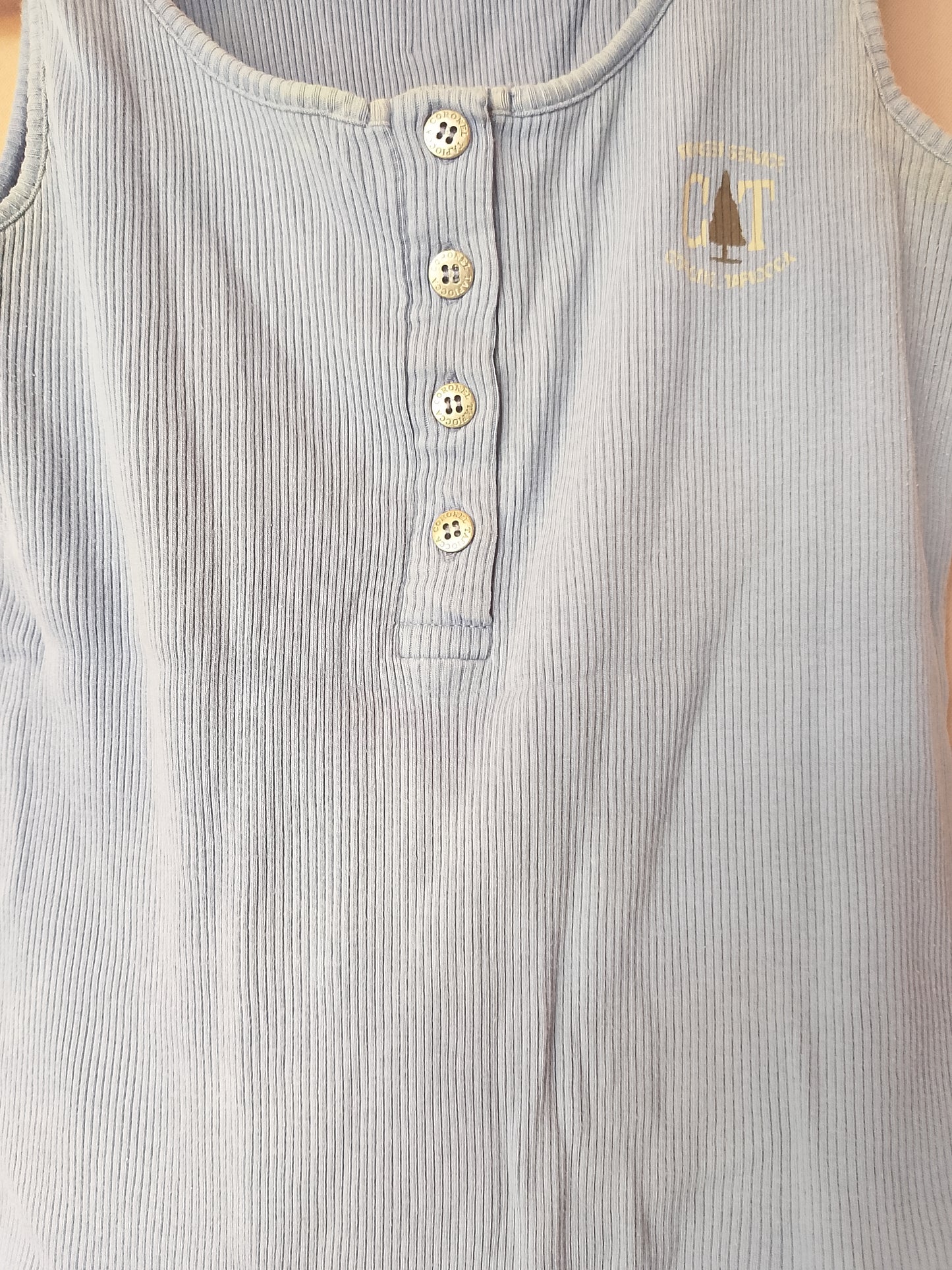 Top/Maiou cu Nervuri Bleu - O Îmbrățișare de Confort pentru Vară!