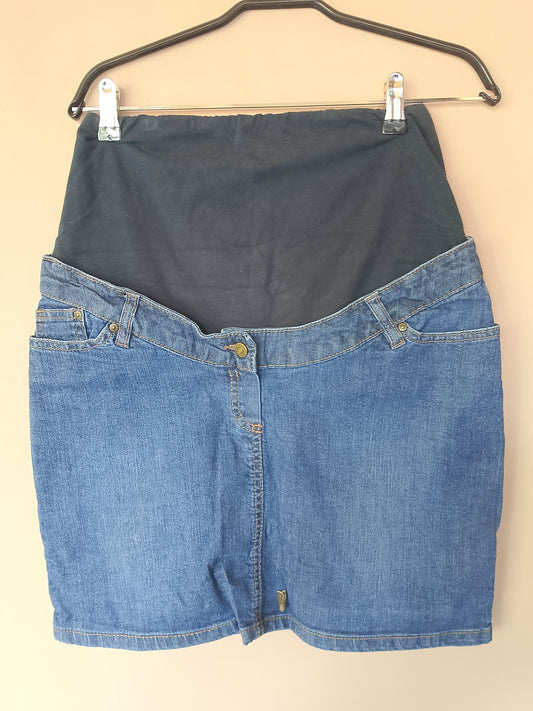 Fustă de Blugi de Sarcină Collina - Stil Clasic și Confort pentru Zilele Călduroase! Marime 40