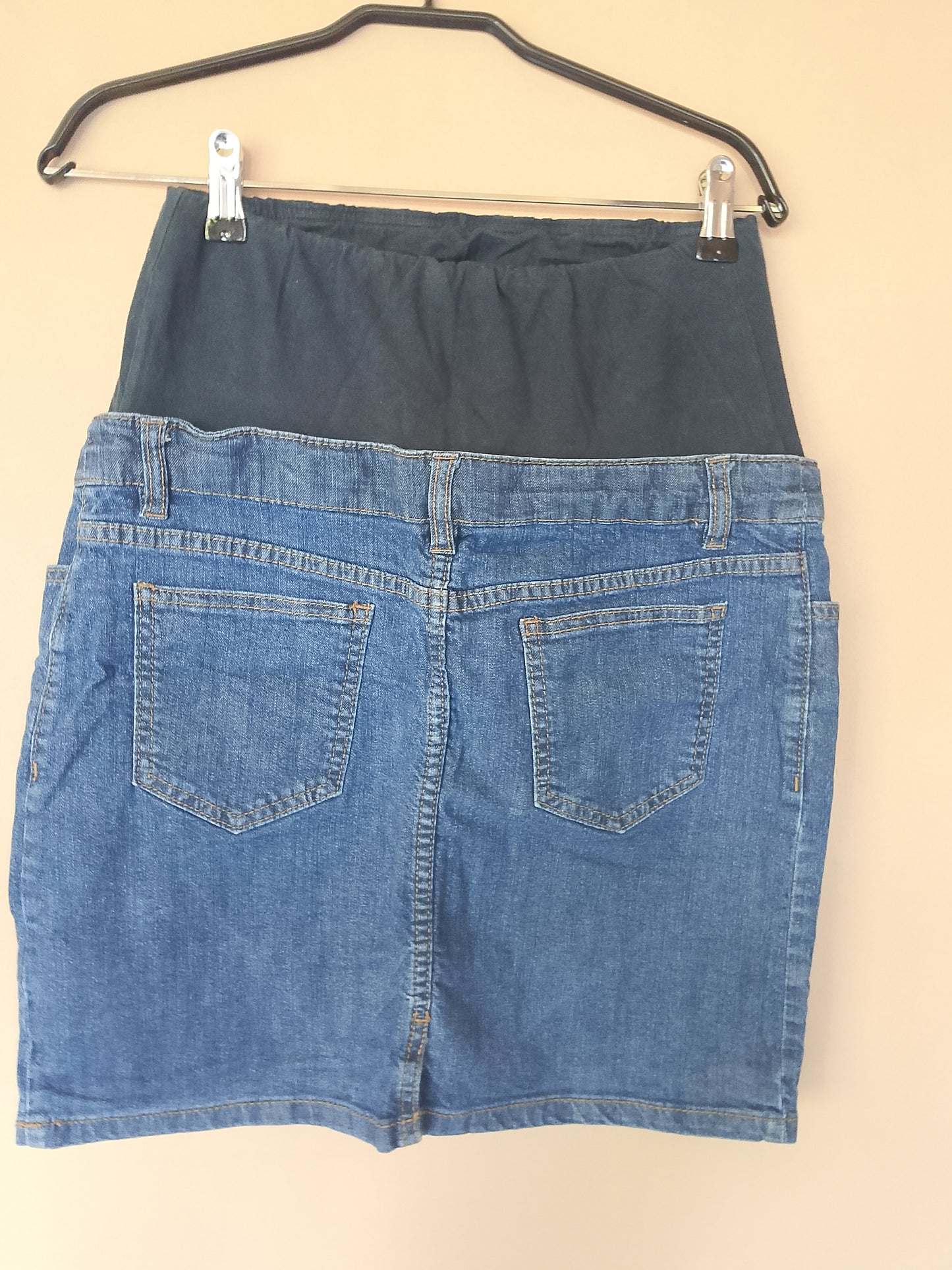 Fustă de Blugi de Sarcină Collina - Stil Clasic și Confort pentru Zilele Călduroase! Marime 40