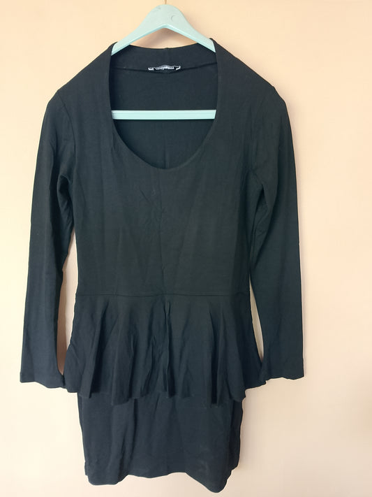 Top/Rochie Mini Steilmann, Tip Peplum - Eleganță Clasic Neagră!