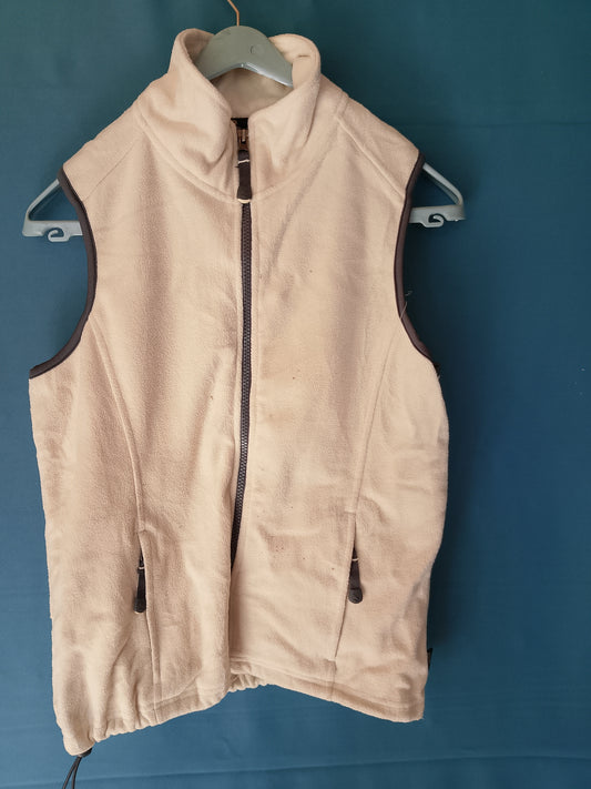 Vestă de Fleece Unisex, culoarea Bej, Mărimea S- Confort și căldură pentru activități în aer liber!