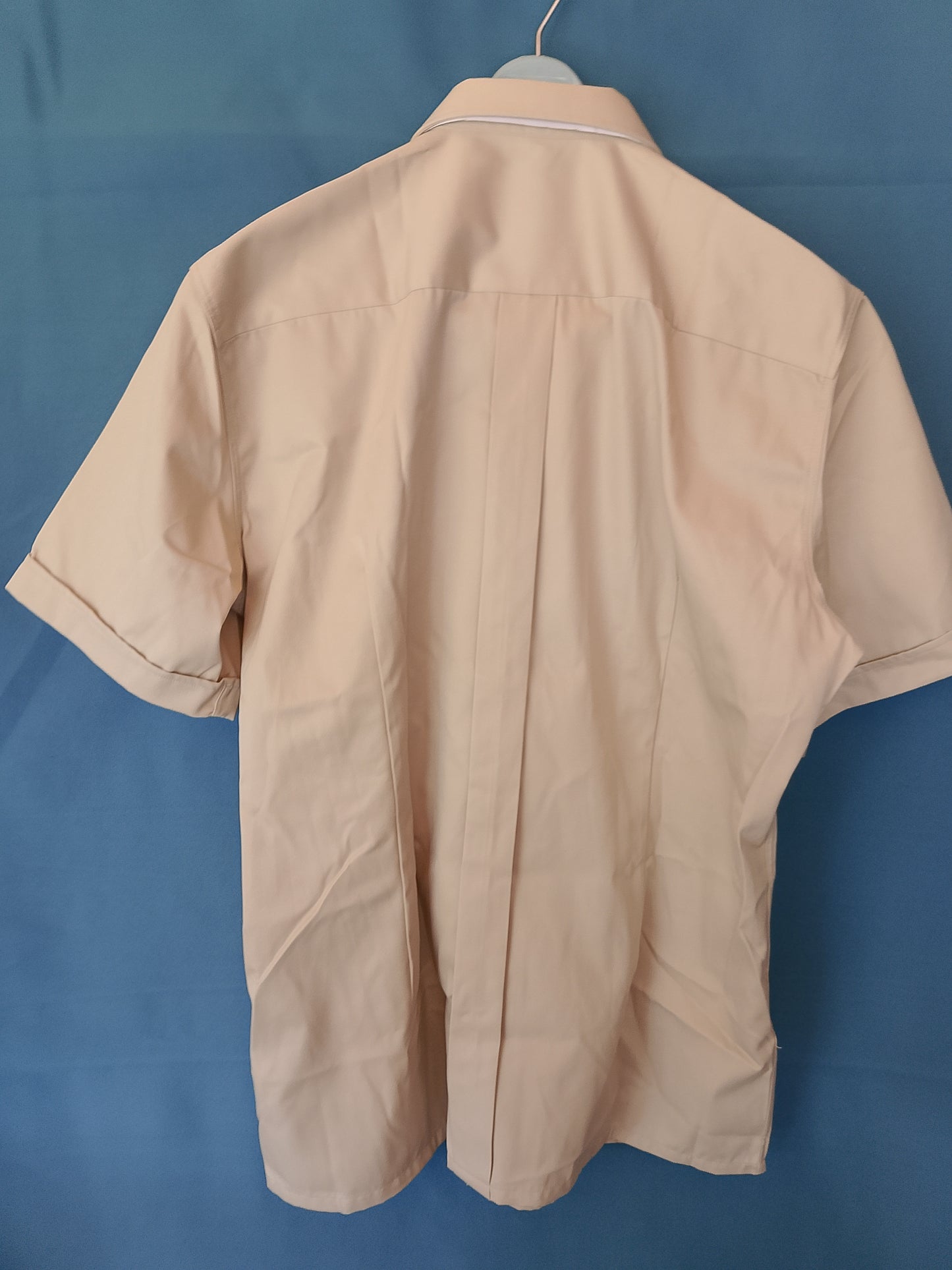 Cămașă Uniformă Clasic Militar/Pompier, Mărimea 42, Culoare Bej Deschis - Piesa de Colecție sau Uniformă Funcțională!