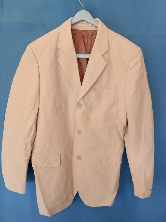 Sacou Elegant Bărbați, Mărimea 52 (L/XL), Culoare Bej/Roz Pal - O piesă atemporală pentru o ținută impecabilă!