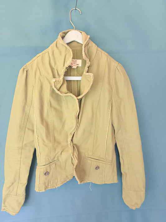 Jachetă/Sacou 'MNG' (Mango), Stil Vintage/Boho, Mărimea M, Culoare Verde Măsliniu - O piesă de efect!