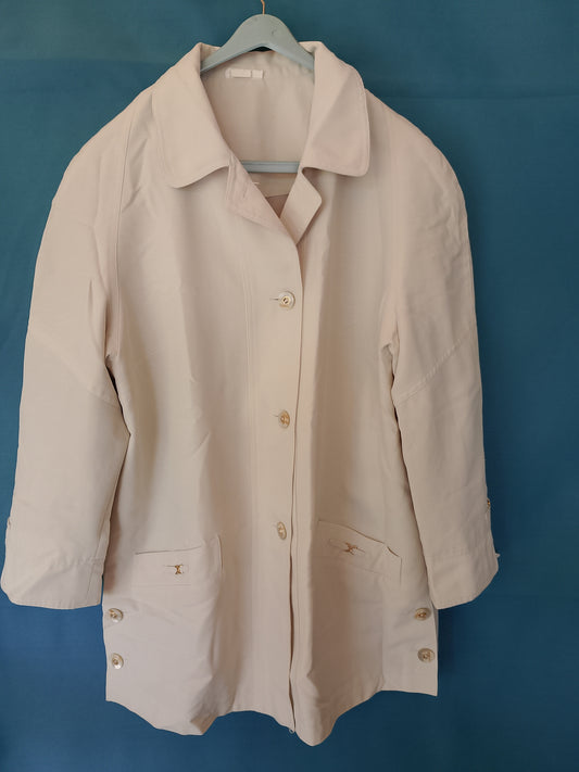 Jachetă/Trench scurt de damă, Culoare bej deschis - Stil Elegant și Versatil!