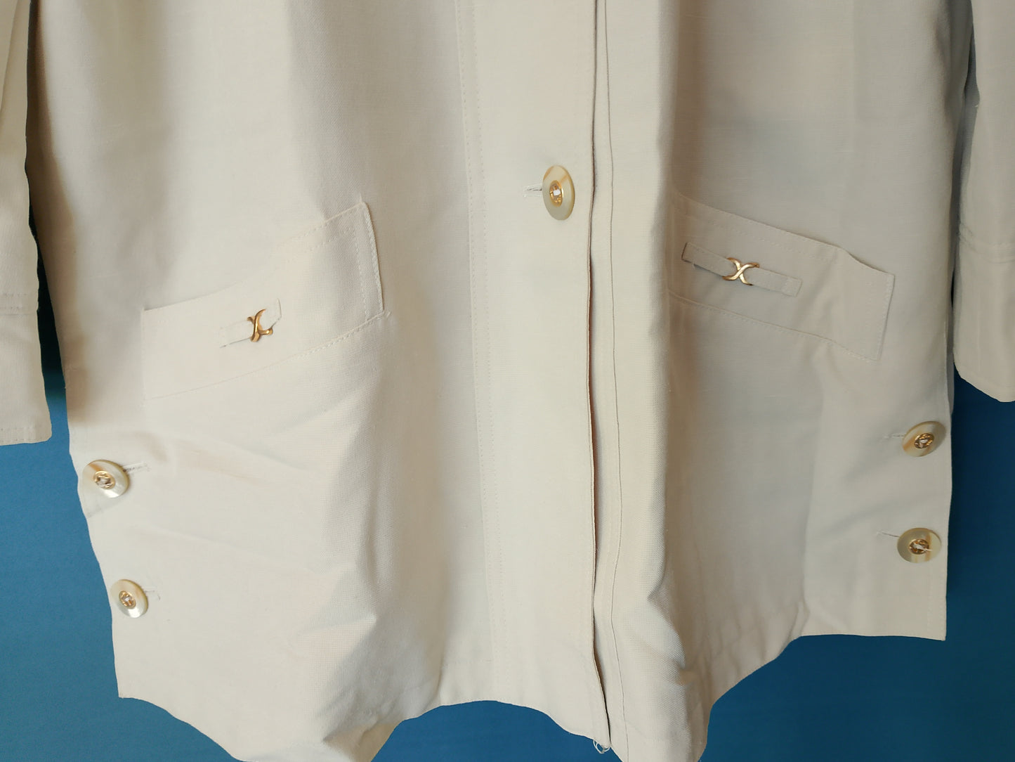 Jachetă/Trench scurt de damă, Culoare bej deschis - Stil Elegant și Versatil!
