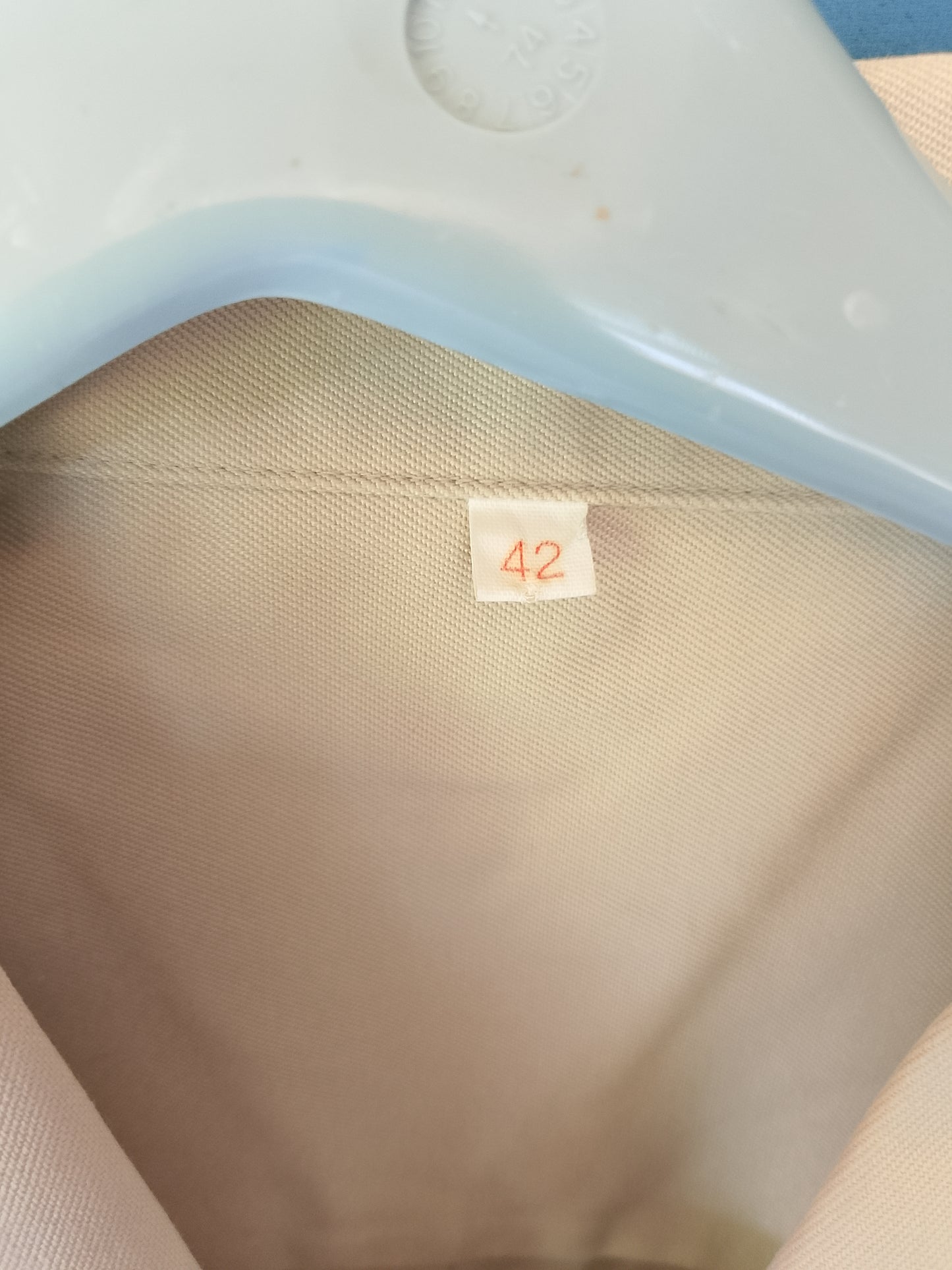 Cămașă Uniformă Clasic Militar/Pompier, Mărimea 42 (L), Culoare Bej Deschis - Piesa de Colecție sau Uniformă Funcțională!