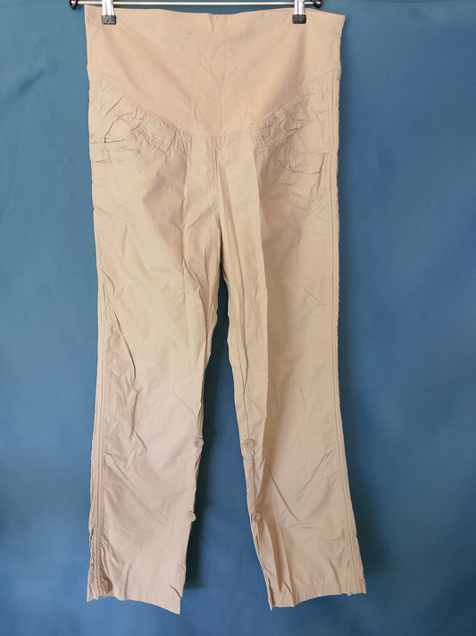 Pantaloni Casual de Maternitate 'C&A', Mărimea 38, Culoare Bej - Confort și Stil pentru viitoarele mămici!