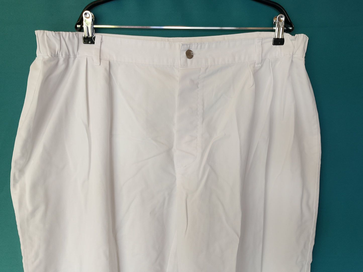 Pantaloni sanitari albi, profesionali și confortabili, pentru femei, mărimea M