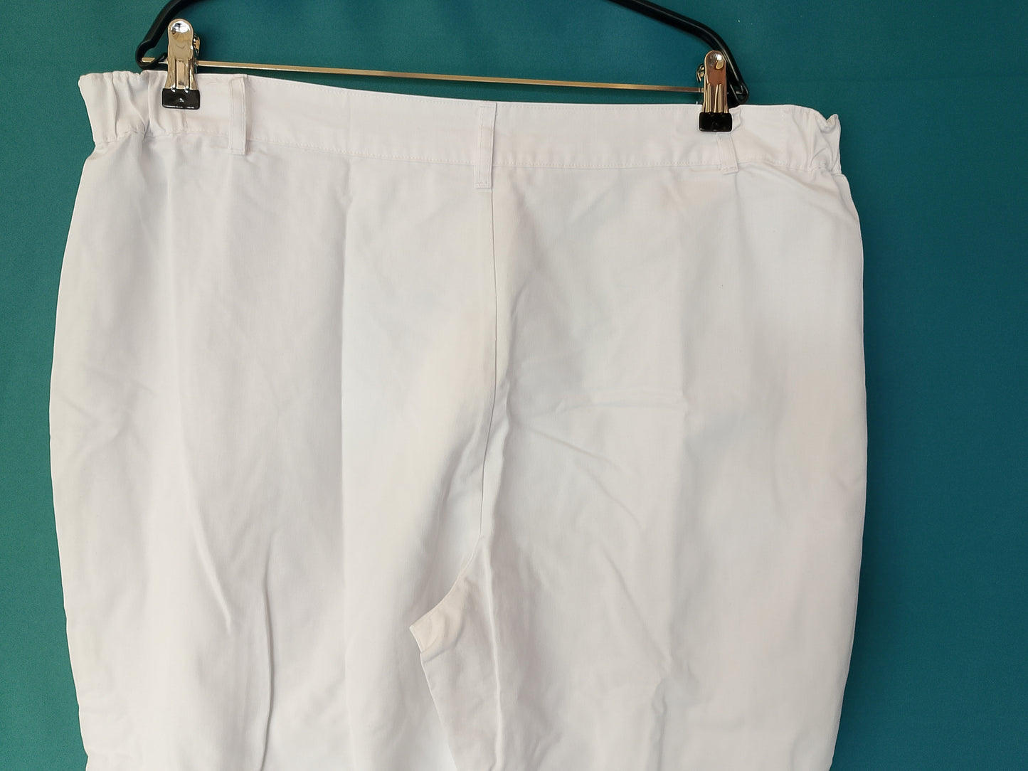 Pantaloni sanitari albi, profesionali și confortabili, pentru femei, mărimea M