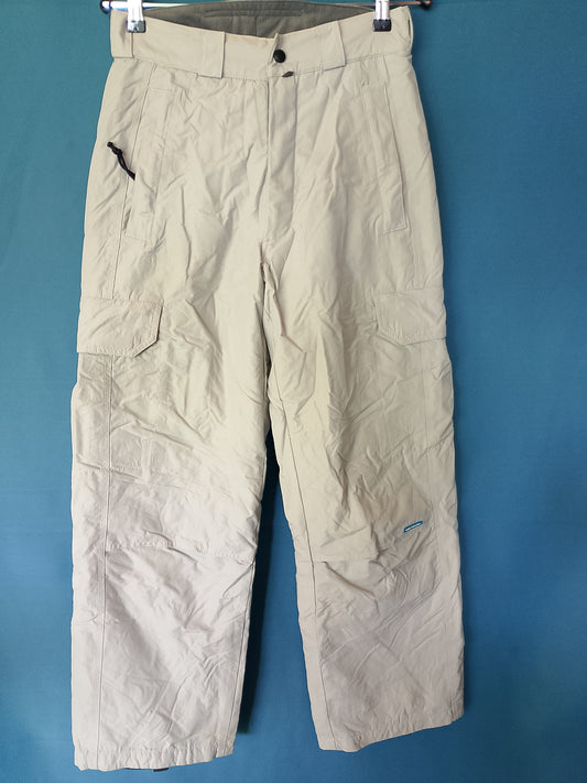 Pantaloni de schi/snowboard SLB Industries, bej, stil cargo, ideali pentru aventuri pe pârtie. Marime XS